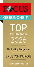 Zertifikat Focus Gesundheit Top Mediziner 2026 Dr. Philipp Bergmann Brustchirurgie